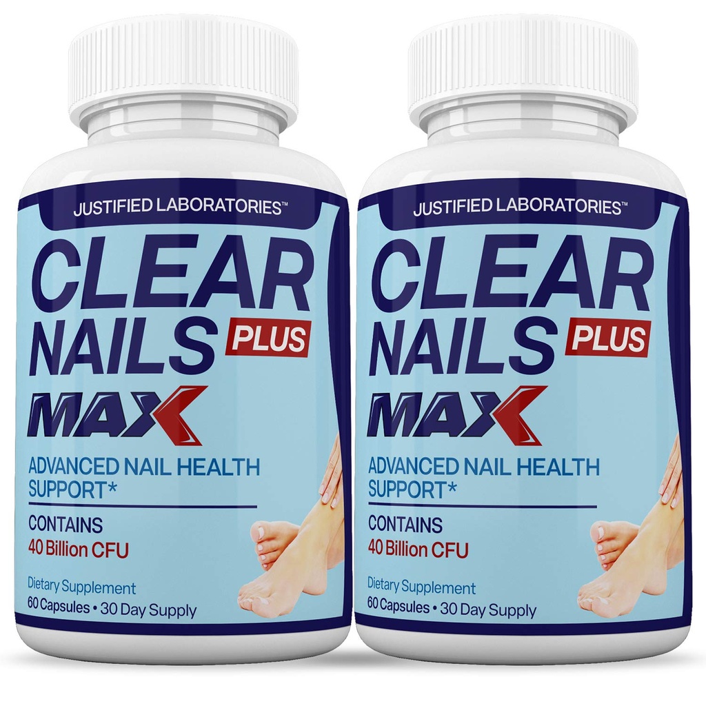 Justified Laboratories (2 pakkaus) Clear Nails Plus Max pillerit 40 miljardia PMY Probiootti 60 kapselia