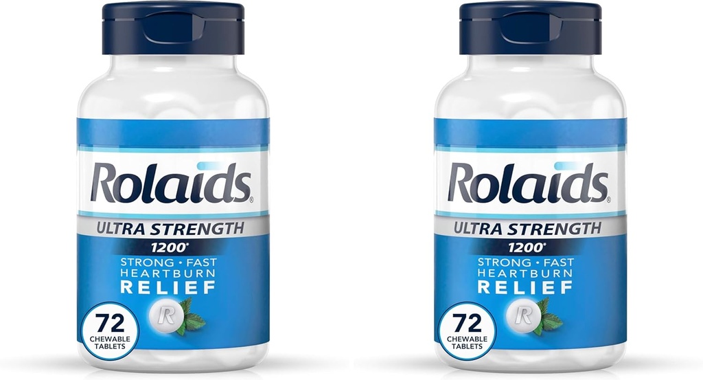 Rolaids Ultra Strength Antasidi Purutabletti, minttu, 72- count (pakkaus 2)