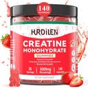 140 Kreatiini Monohydraatti Gummies, 5000 mg Kreatiini Monohydraatti Ei sokeria Gummies naisille ja miehille L-Tauriinia, B12- vitamiini lihasten vahvuus, lihasten Recovery, Glute Builder, Energy Boost
