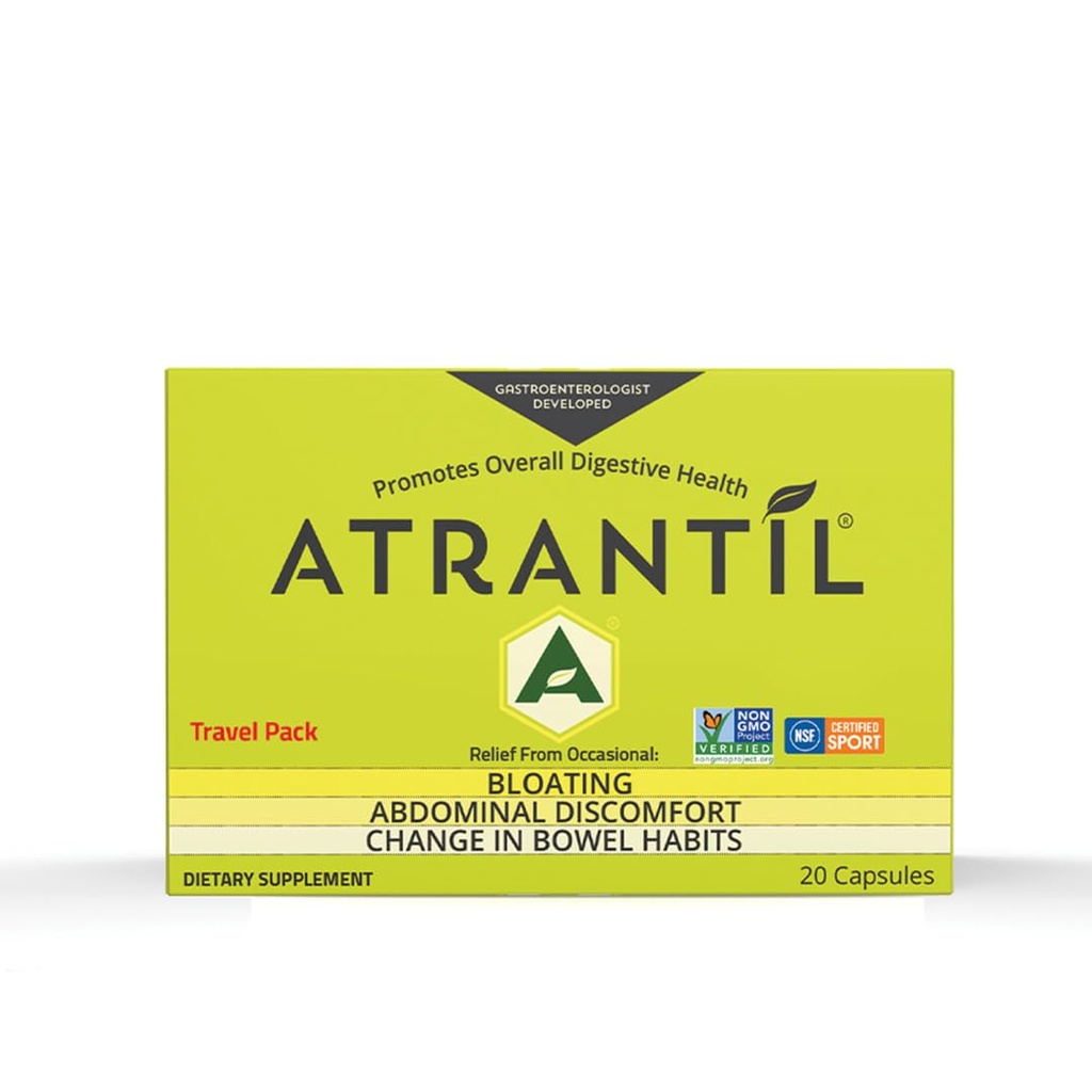 Atrantil Travel Pack (20 lukua): Turvotus, vatsavaivat ja muutos Bowel Habits