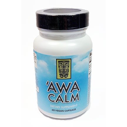 Awa Calm Capsules - Kava-Based Herbal Supplement med 30% Kavalatone, Calamus Root, Passion Flower, Lemon Balm & Hops (60 kapslar)