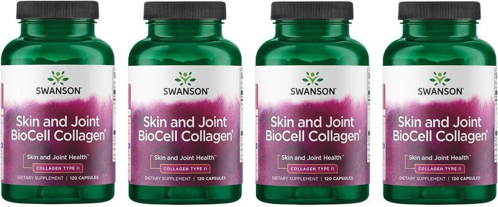 Swanson Chicken Sternum Cartilage - Collagen tyyppi II 500 mg 200 kapselia (4 pakkaus)