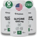 PRISTINE'S Glysiini 1000MG Aminohappo täydentää Sleep Support Kapselit (3-Pack) - 90 päivän tarjonta - lihasten Recovery, munuaisten terveys & Collagen Formation Tuotantotuki