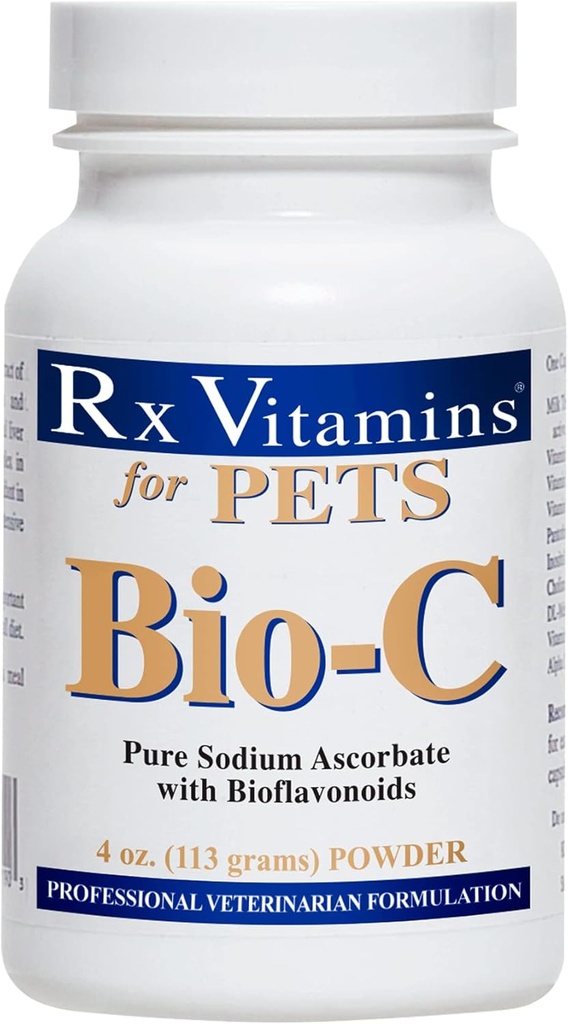Rx-vitamiinit Bio-C - C-vitamiini koirille ja kissoille - sitruuna Bioflavonoidit allergiaa lievittää - Immuunituki täydentää - edistää terve turkki ja iho - Joint Supplement - 4 oz