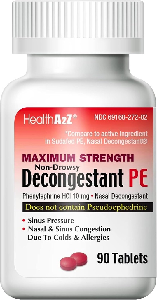 HealthA2Z® Decongesstant PE ... Fenyyliefriini HCl 10 mg...