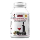 ANDREW LESSMAN Resveratrol-100mg - 180 kapselia - Red Wine's Beneficial, Luonnollisesti Oksidantti, ilman alkoholia. Lisäaine vapaa