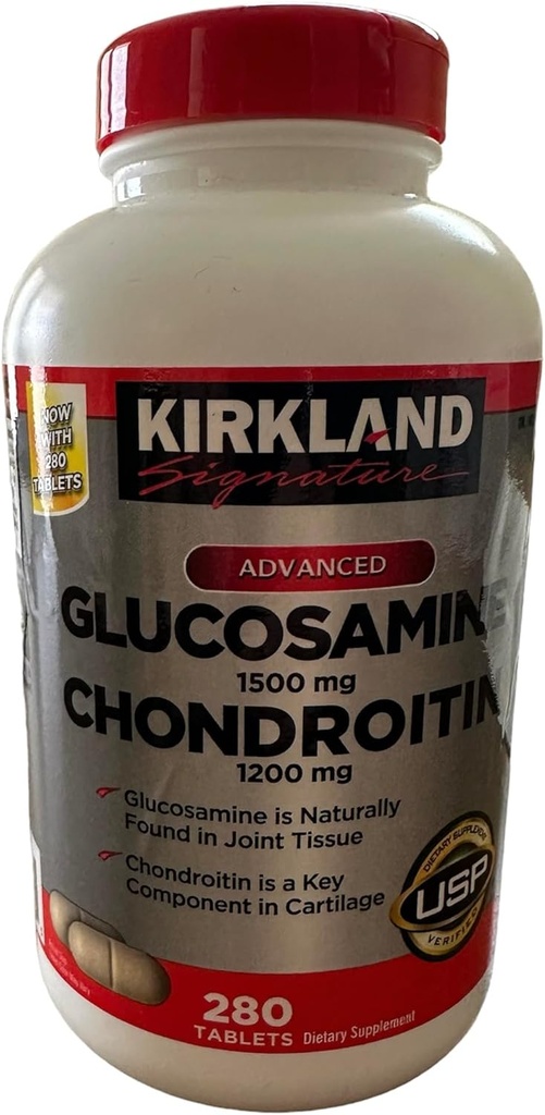 Kirkland Signature Glukosamin HCI 1500mg Chondroitin Sulfate 1200mg 220 tabletter / Ny ökad greve