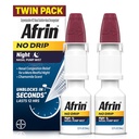 AFRIN No Drip Night Nasal Mist Twin Pack, Non-Drowsy, Fast-Acting Decongestant för Restful Sleep med Chamomile Scent, Vuxna och barn 6 och äldre, .5 fl oz (Pack of 2)