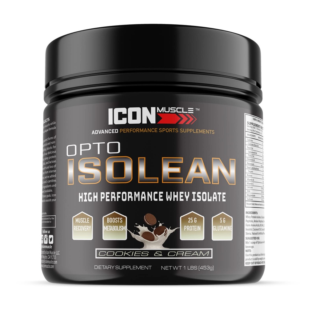 Isolean Whey Protein Isolate Powder, Vanilja, Suklaa, Mansikka, Evästeet & kerma, Suolattu karamelli, suklaa Mint, suklaa maapähkinävoi, 1 punta (evästeet & kerma)