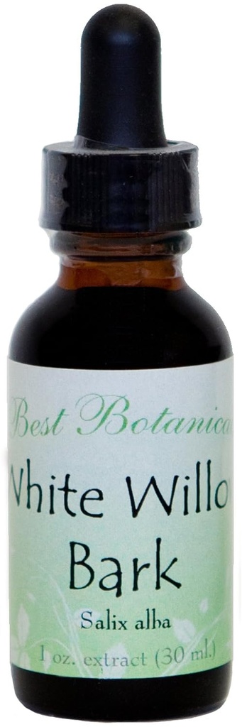 Parhaat kasvitieteelliset White Willow Bark Extract 1 oz.