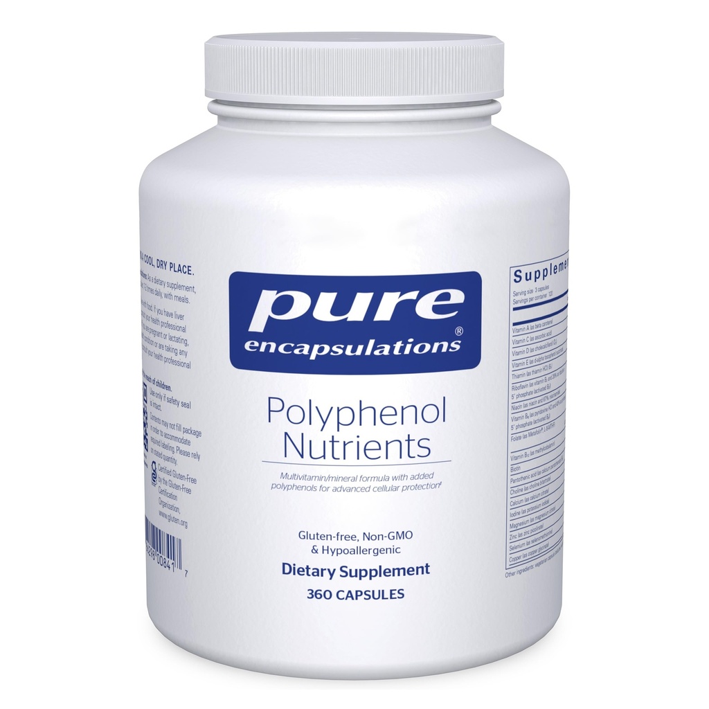 Puhtaat kapselit Polyfenoli Nutrientit Hypoallergenic Ravint Dense Multivitamiini/Mineraali Formula 360 kapselia