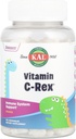 KAL C-Rex Pureskeltava C-vitamiini lapsille, Immuunituki täydentää Bioflavonoideja Rose HIPS, Rutin & Acerola, Tasty Orange, Fruktoosi vapaa, purutabletteja