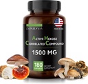 Aktiivinen Hexose Correlated Compound 180 Caps 1500mg per tarjoilu - Vegan Organic Mushroom Supplement Ohje Tuki Immuunijärjestelmä ja edistää luonnon tappaja ja T-soluja