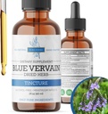 Blue Vervain Herb Organic, Blue Vervain Tincture, alkoholfri, Vegan - 2 Fl Oz