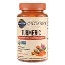 Garden of Life Organics Turmeric Inflammatory Response Gummy - 120 Real Fruit Gummies för barn och vuxna, 50Mg Curcumin (95% Curcuminoids), No Added Sugar, Organic, Non-GMO, Vegan & Gluten Free