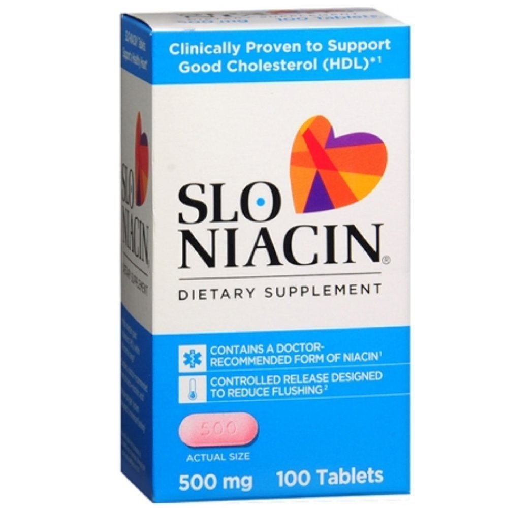 Slo-Niacin 500 mg 100 tablettia (pakkaus 6)