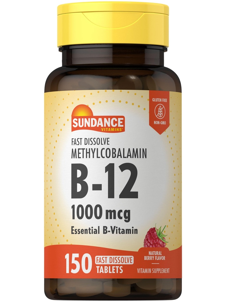 Sundance B-12 Methylcobalamiini 1000 mikrog ... 150 Nopeasti liuotettavat tabletit...