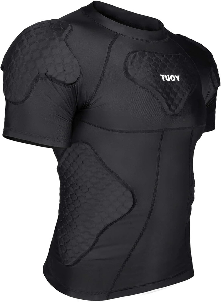 TUOY Miesten pehmustettu pakkaus paita suojapaita Rib Chest Protector jalkapallo Paintball Baseball