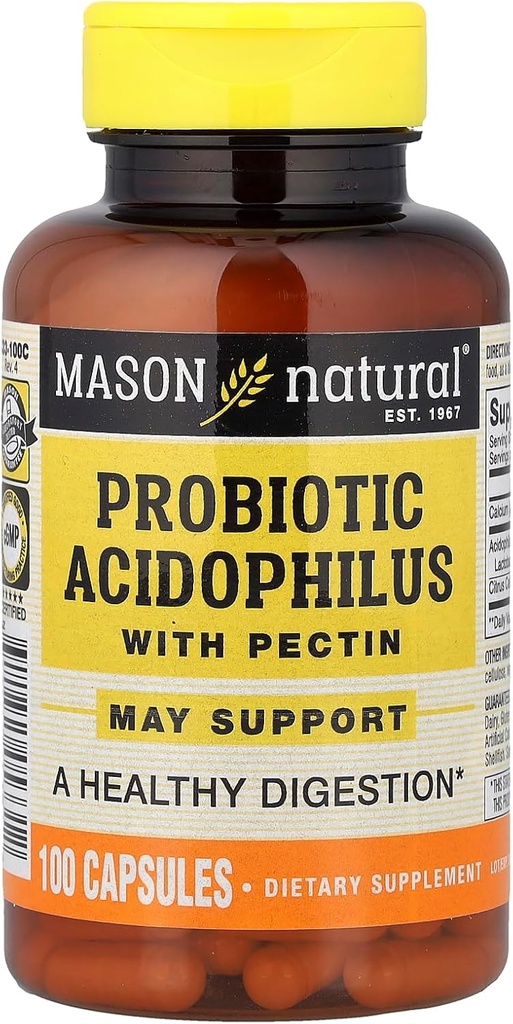 MASON NATURAL Probiootti Acidophilus Pektiinillä, 100 kapselia