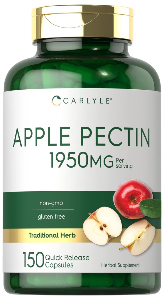 Carlyle Apple Pectin -kapselit ... 1950mg... 150 pilleriä...
