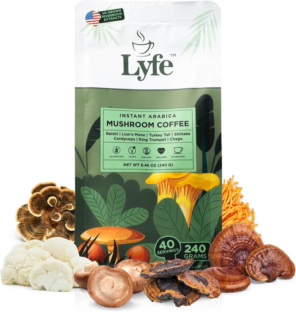LYFE Organic Instant Mushroom Coffee 