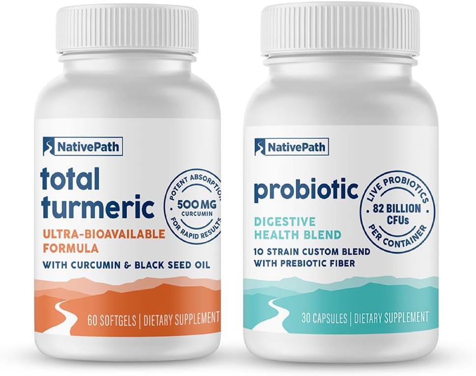 NativePath Take Yhdessä Bundle, Probiootti ja Turmeric 30 Tarjoilut