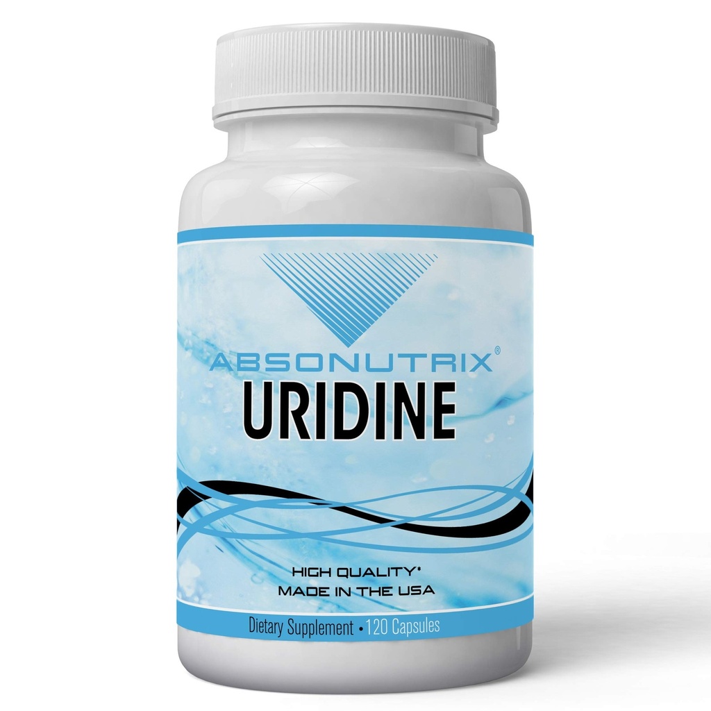 Absonutrix Uridiini Monofosfaatti (Choline Enhancer) 500 mg per kapseli - 120 Kasvikapselit Muisti Valmistettu Yhdysvalloissa