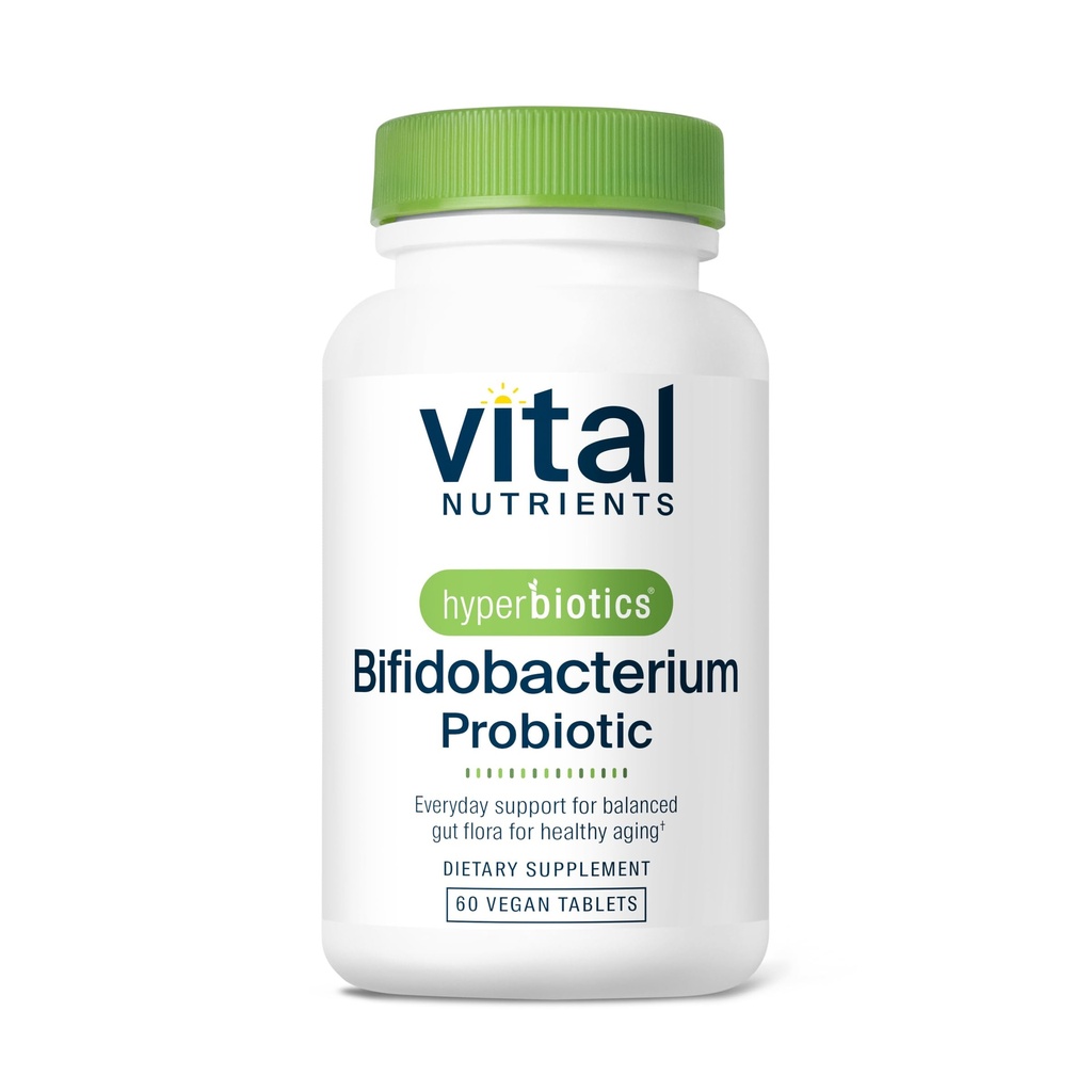 Hyperbiootit Vital Nutrients Bifidobacterium Probiootti ... 7 Kohdennetut kannat... Tukee Immuuni- ja ruoansulatusterveyttä vanhemmille aikuisille...