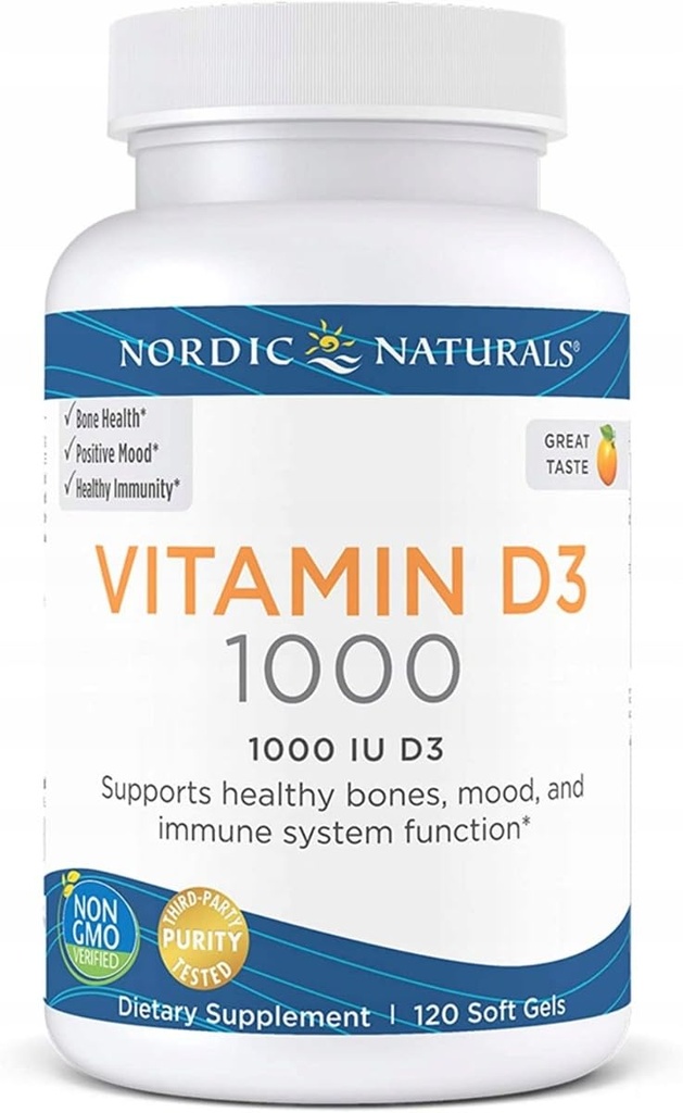 Nordic Naturals, D3-vitamiini 1000 IU, 120