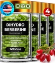 Dihydrobarberiini Supplement - Dehydro berberiini Super berberiini Super täydennysosa Ceylon kaneli & R Alpha lipoiinihappo & Apigeniini - Hydroberiini 480 kapselia (4 pakkausta)