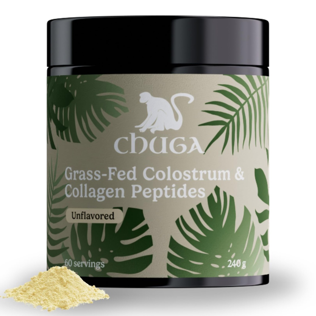 Chuga Grass Fed Colostrum & Collagen Peptides 60 Tarjoilut 