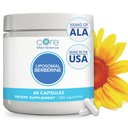 Core Med Science Liposomal Berberine Supplement, 300 mg (60 Count) - berberiini HCL uute kapselit Tuki Maksan ja sydämen terveys - ei-GMO, gluteeniton, vehnätön, & Dairy-vapaa kasvissyöjä kapselit