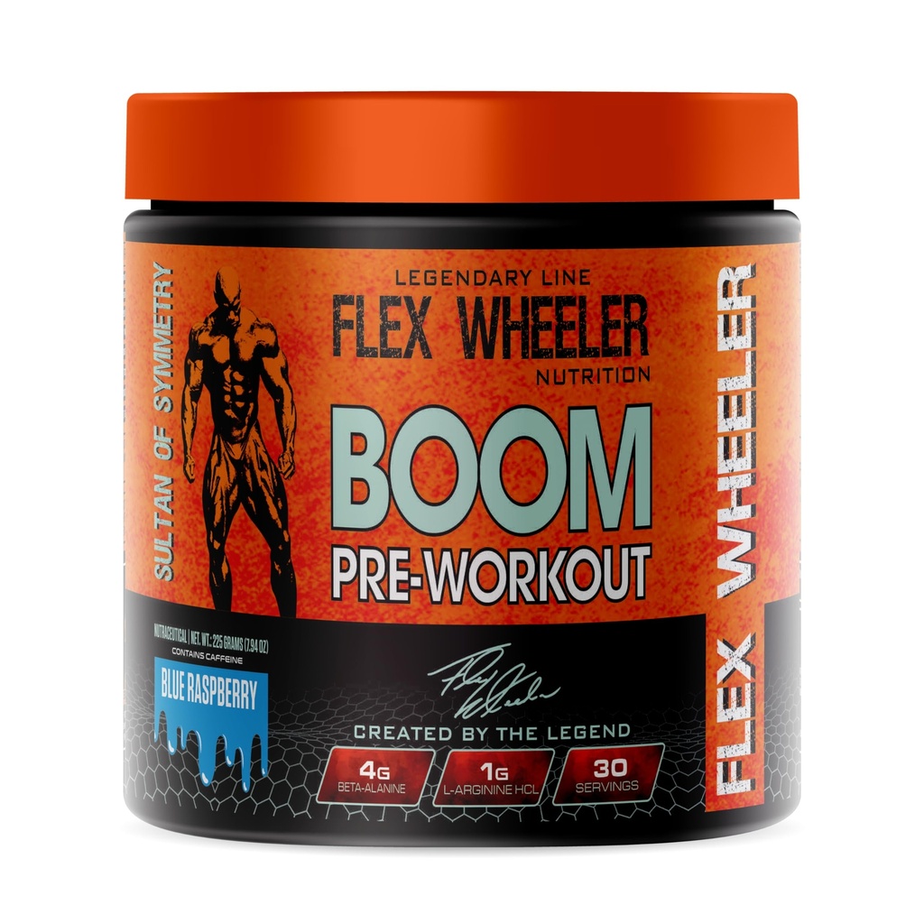 Boom Pre Treenout 225g (30 tarjoilua, sininen vadelma)