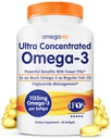 OmegaVia Ultra Sävytetty Omega 3 Kalaöljy Burpless, 60 Softgels, Triple Strength Omega 3 Fish Oil Supplements, 1135 mg Pure Omega3, Ei Fishy Burps, Korkea EPA DHA DPA, IFOS 5-Star