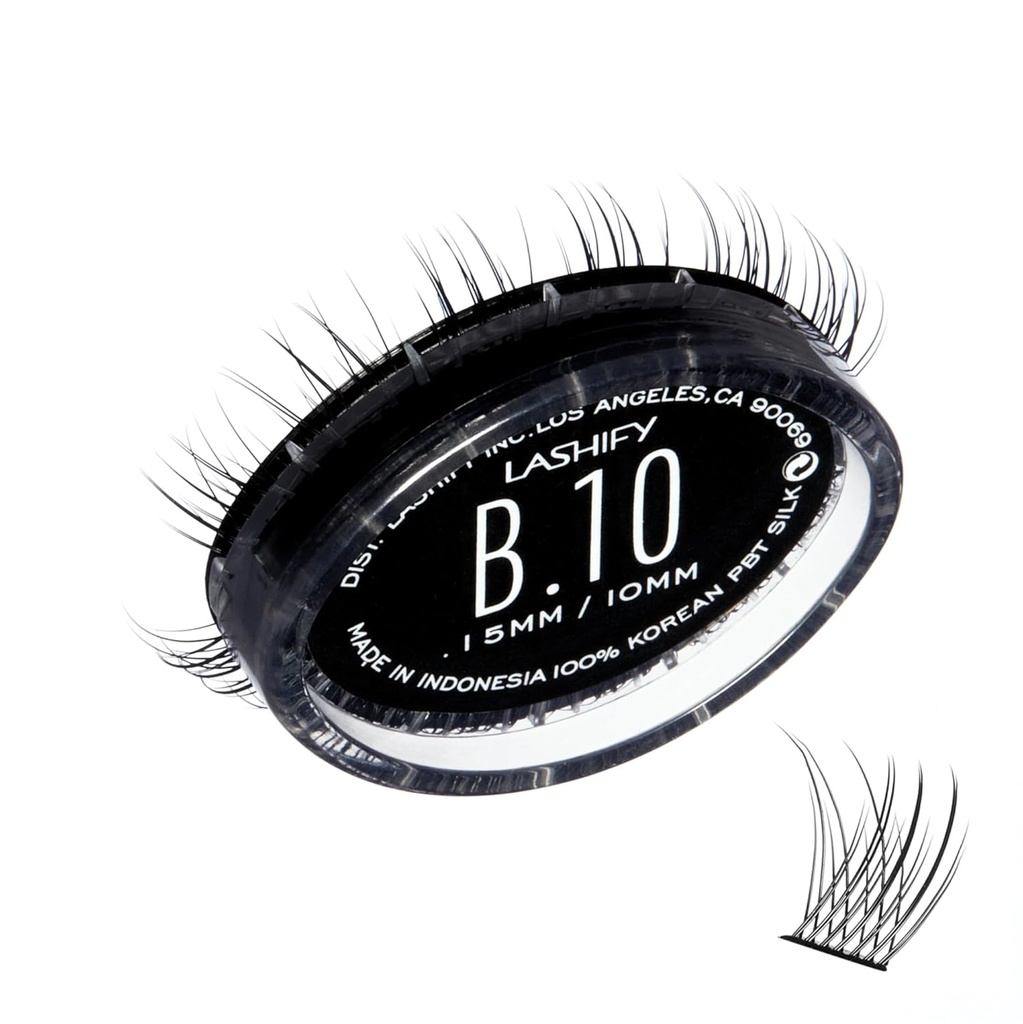 Lashify Bold 10mm Gossamer DIY silmäripsilaajennukset täyttö, musta, helppo vääriä silmäripsiä luonnollinen ulkonäkö