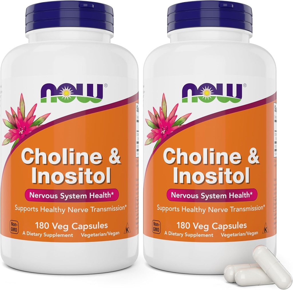 Nyt Choline & Inositoli, 180 kasviskapselia (Pack of 2)