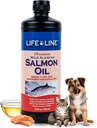 Life Line Salmon Oil Lemmikkieläimet Omega-3 DHA EPA täydennysosa koirille ja kissoille Tuet Iho, takki, aivot ja sydän terveys .