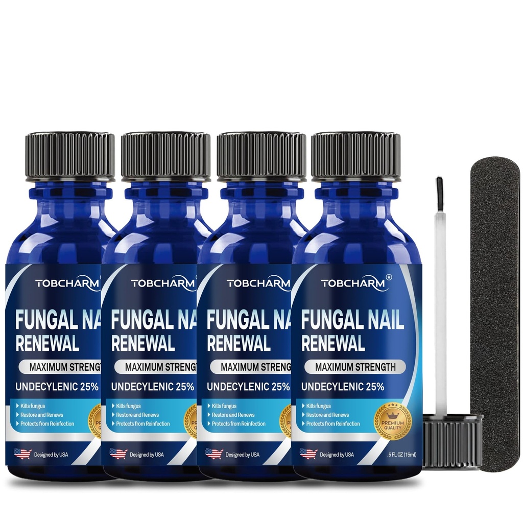 4Pcs varpaankynsien sienihoito, 25% undekyylihappoa, kynsien sieni hoito varpaankynsien sienihoito (2 FL OZ)