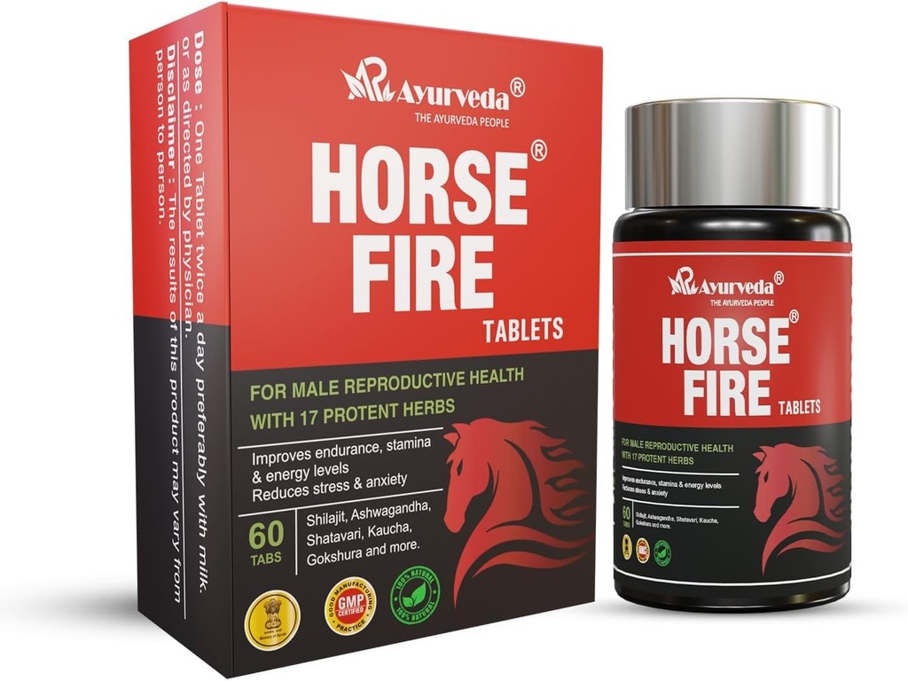 Hevosen palo Tabletit miesten Ayurvedic Medicine - kestävyys, lihasten kasvu, immuniteetti & yleinen hyvinvointi