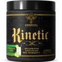 Ambrosia Kinetic Organic Preworkout, Sieni parannettu Natural Pre Treout Superfood Powder for Energy (trooppinen lime)