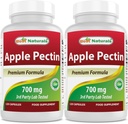 Best Naturals Apple Pectin 700 mg - Ravintokuitu - Suoliston tuki - 120 kapselia (120.