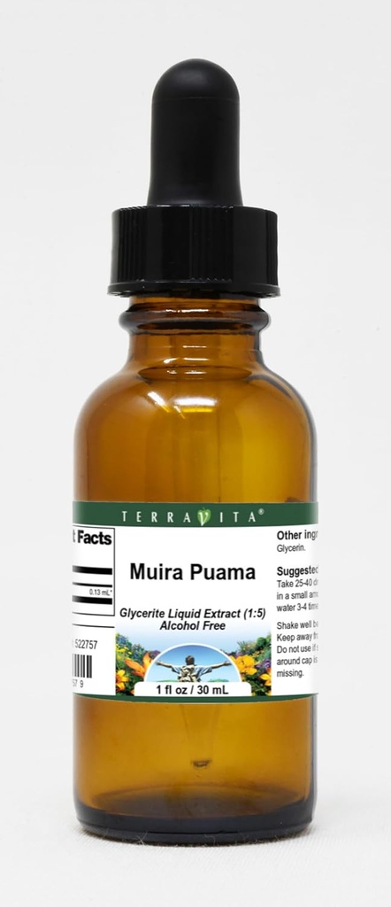 Muira Puama Glycerite Liquid Extract (1:5) - Ingen smak (1 oz, ZIN: 522757) - 3 Pack