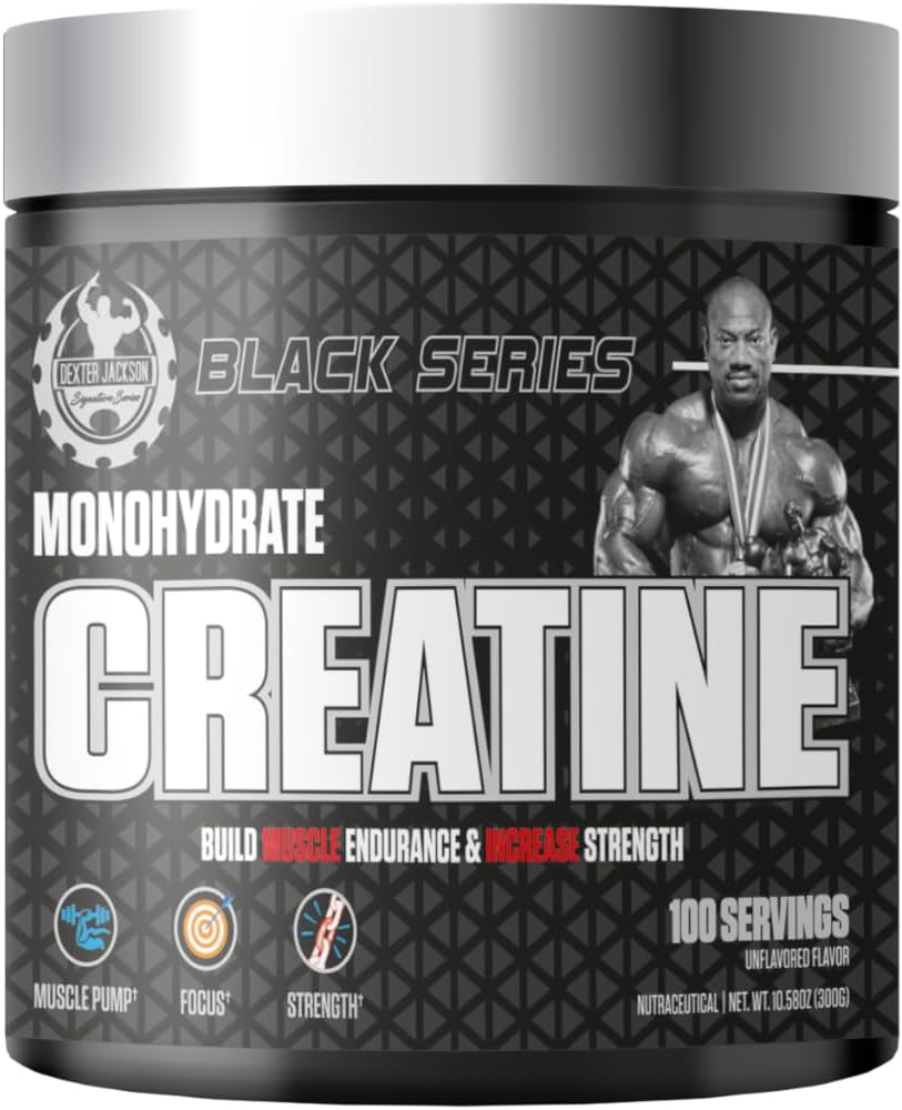 Black Series Monohydrate Creatine | 300g | 100 portioner | Premium Micronized Kreatin för styrka, muskeltillväxt och återhämtning