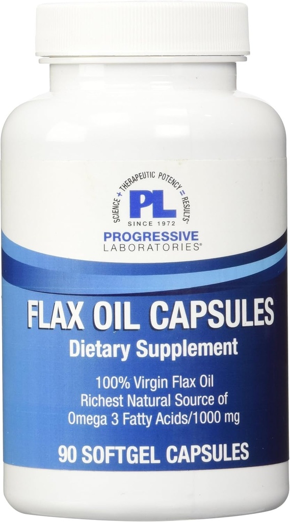 Progressive Labs Flax Oil Capsules Supplement, 1000 mg, 90