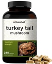 NatureBell Turkey Tail Mushroom Capsules 15,000mg Per Serving, 240 Count ... 25:1 Fruiting Body & Mycelium Extract ...