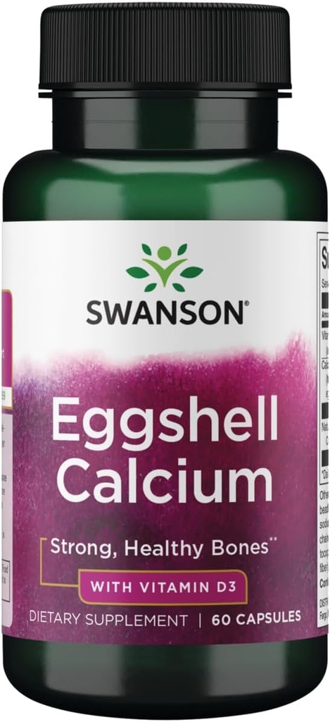 Swanson Eggshell kalsium D-3 60 kapselia