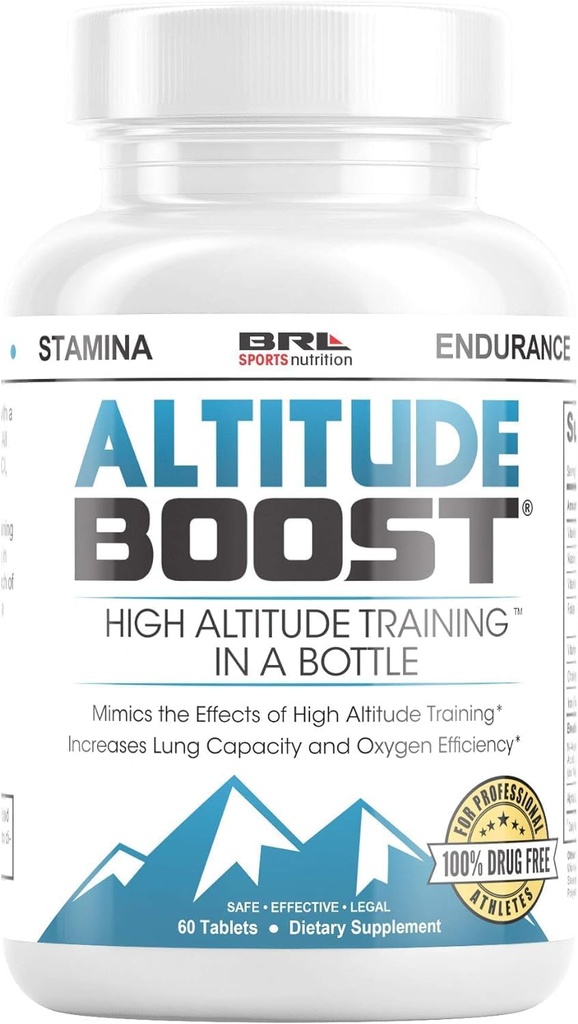 Korkeusmittari. Korkea Korkeuskoulutus pullo lisätä VO2 Max, Endurance, happi alfalipoiinihappo, rauta ja B12-vitamiini (60 tablettia)