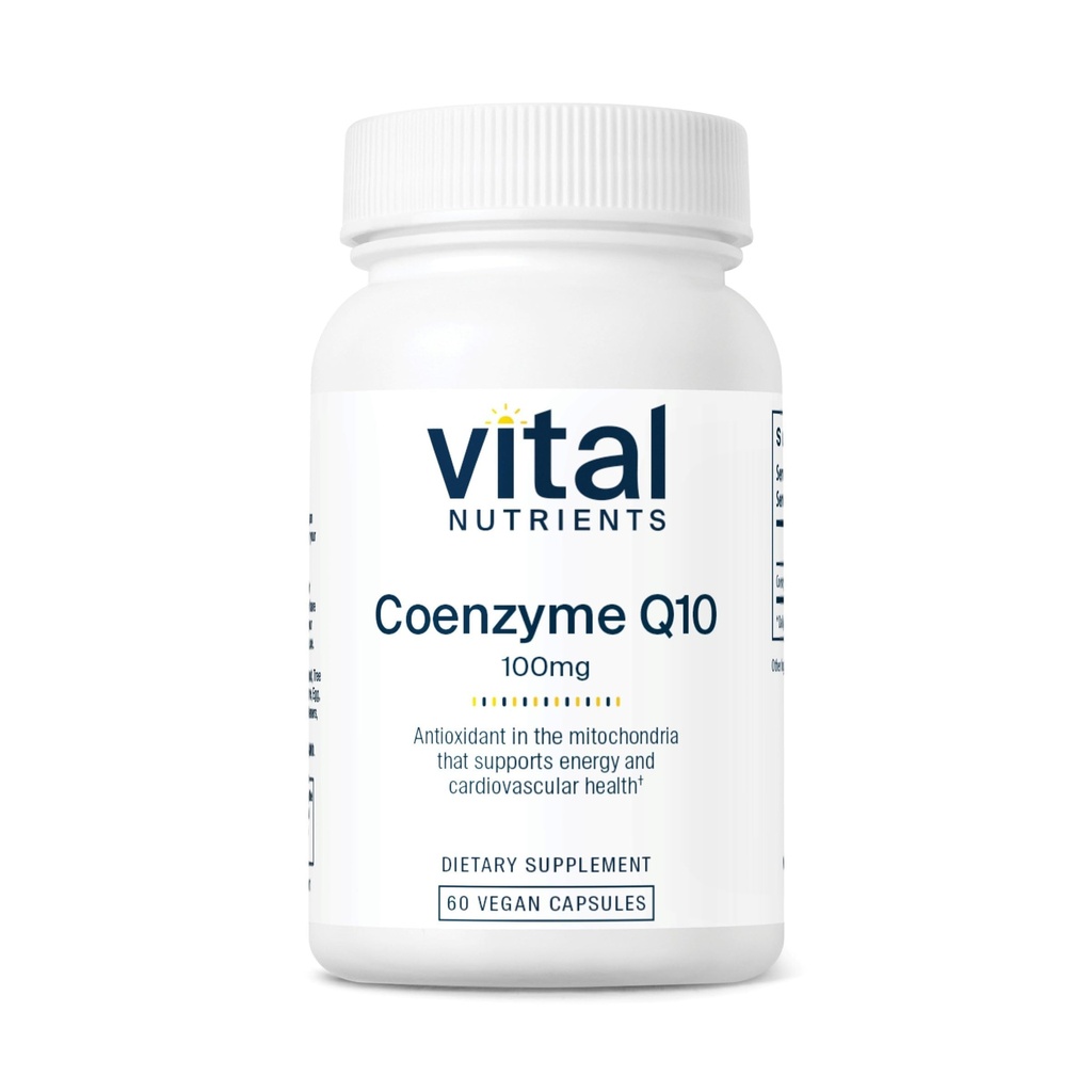 Vital Nutrients CoQ10 100mg ... Vegan Supplement ... Coenzyme Q10 Ubikinoilta...