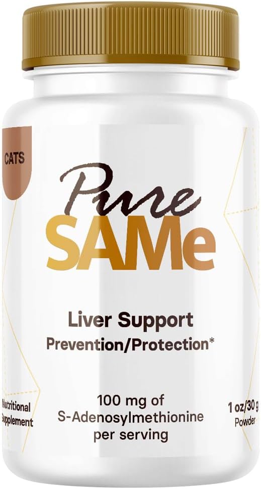 Ren samma leverstöd för katter - Kyckling smaksatt levertillskott för katter för att främja optimal hepatisk funktion, kognitiv hälsa och vitalitet - Cat Hepatic Support med 20% Ren Same (1oz)