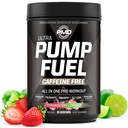 PMD Sport Pump Fuel Ultra Caffeine Free - Premium Pre Workout Powder & Muscle Pump, Större Fokus, Uthållighet & Återhämtning, Premium Kreatin, Arginine & Beta Alanine - Strawberry Limeade (30 portioner)